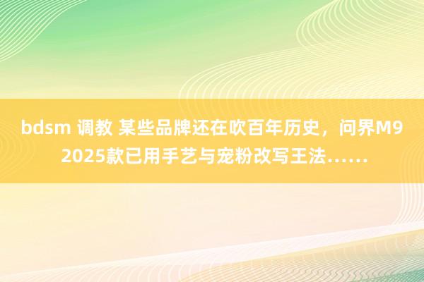 bdsm 调教 某些品牌还在吹百年历史，问界M9 2025款已用手艺与宠粉改写王法……