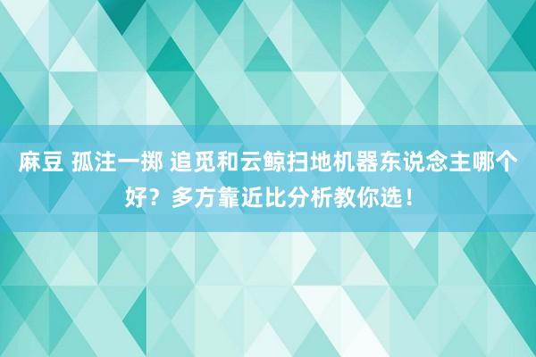 麻豆 孤注一掷 追觅和云鲸扫地机器东说念主哪个好？多方靠近比分析教你选！