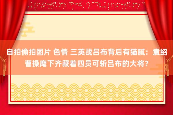 自拍偷拍图片 色情 三英战吕布背后有猫腻：袁绍曹操麾下齐藏着四员可斩吕布的大将？