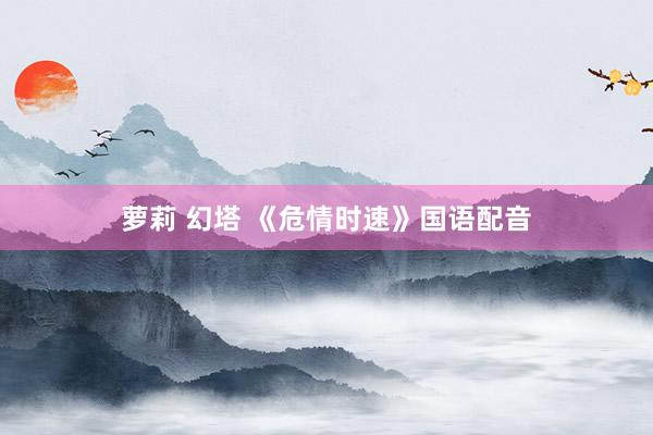 萝莉 幻塔 《危情时速》国语配音