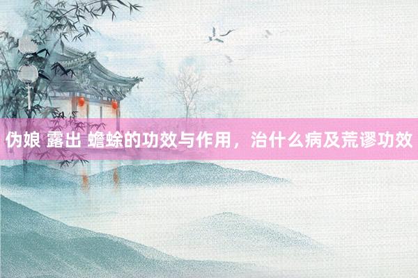 伪娘 露出 蟾蜍的功效与作用，治什么病及荒谬功效